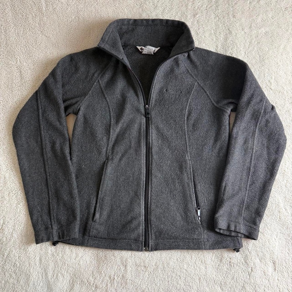 Columbia Full Zip Fleece Jacket Gray Size M